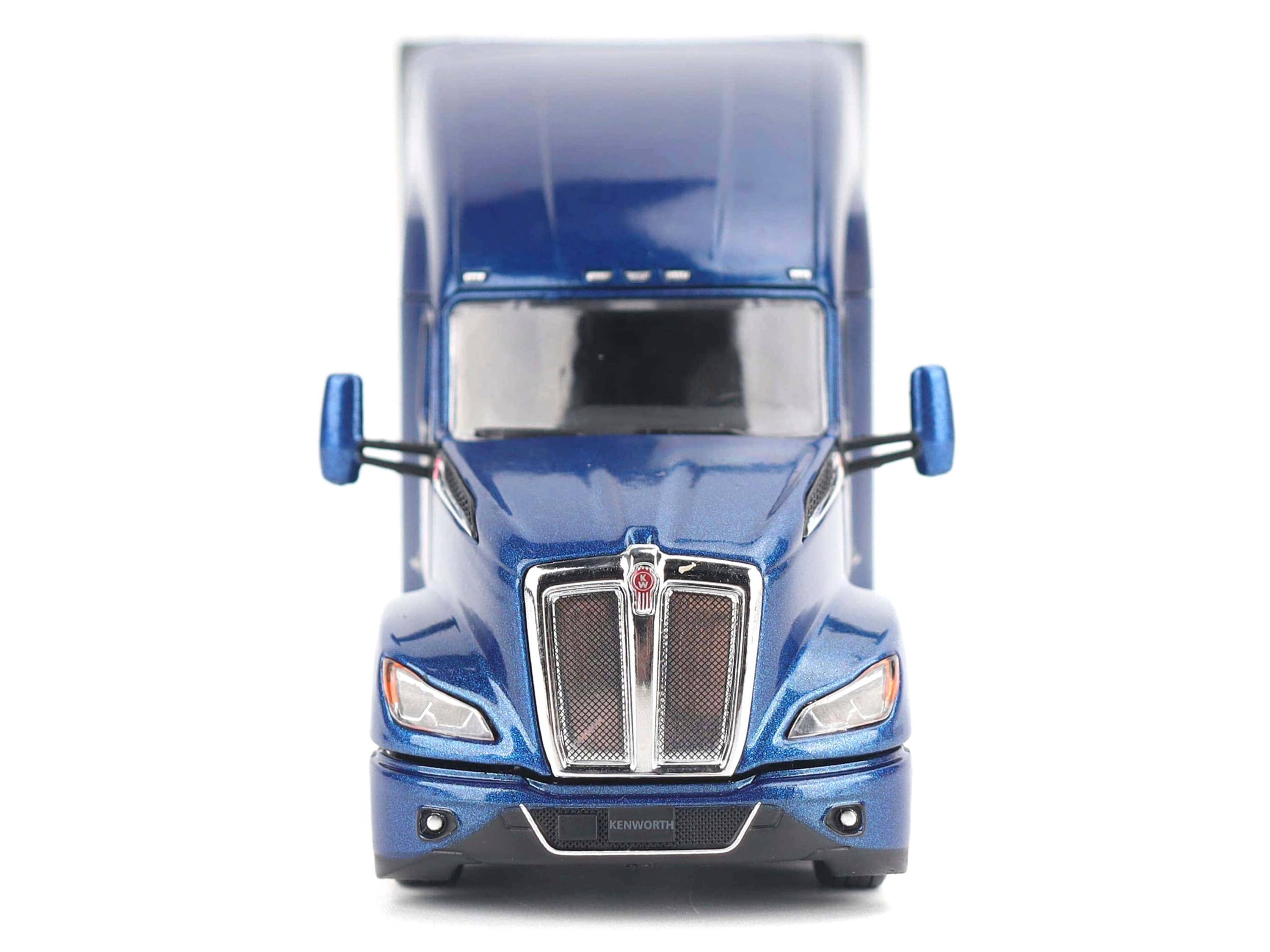 Alt View 5. Diecast Masters - Kenworth T680 Truck Tractor Deep Cerulean Blue Metallic "Transport Series" 1/50 Diecast Model by Diecast Masters.