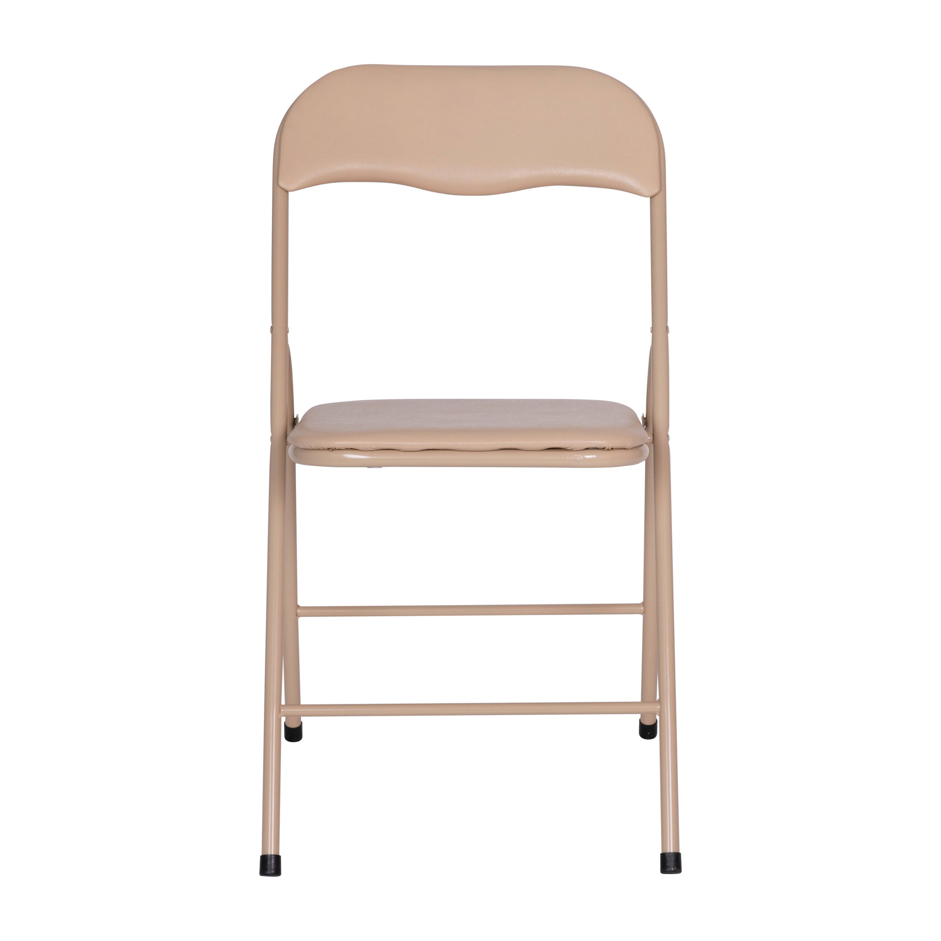 Alt View 8. Emma + Oliver - 5 Piece Folding Card Table and Chair Set - Tan.
