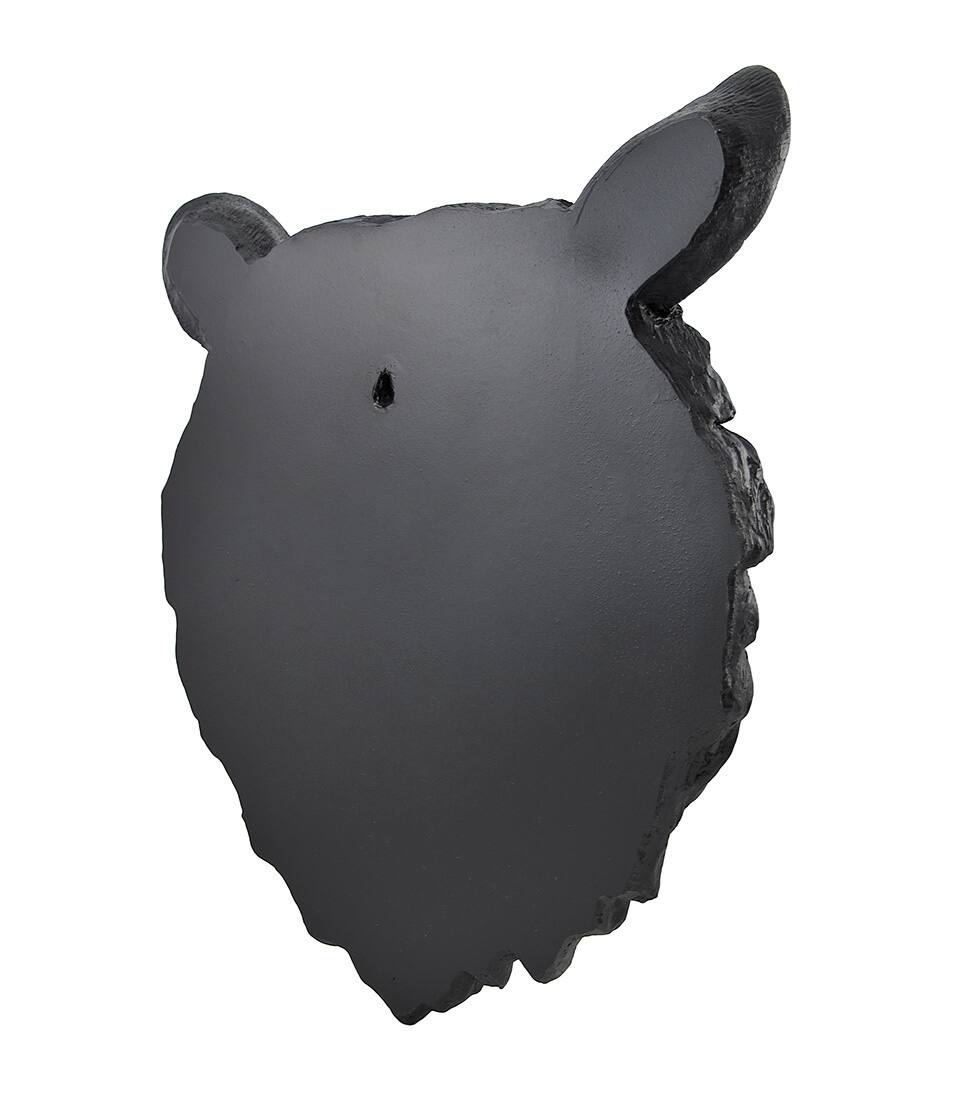 Alt View 3. Zeckos - Large 16 Inch Big Black Bear Head Bust Realistic Poly-Resin Wall Hanging Statue - Black.