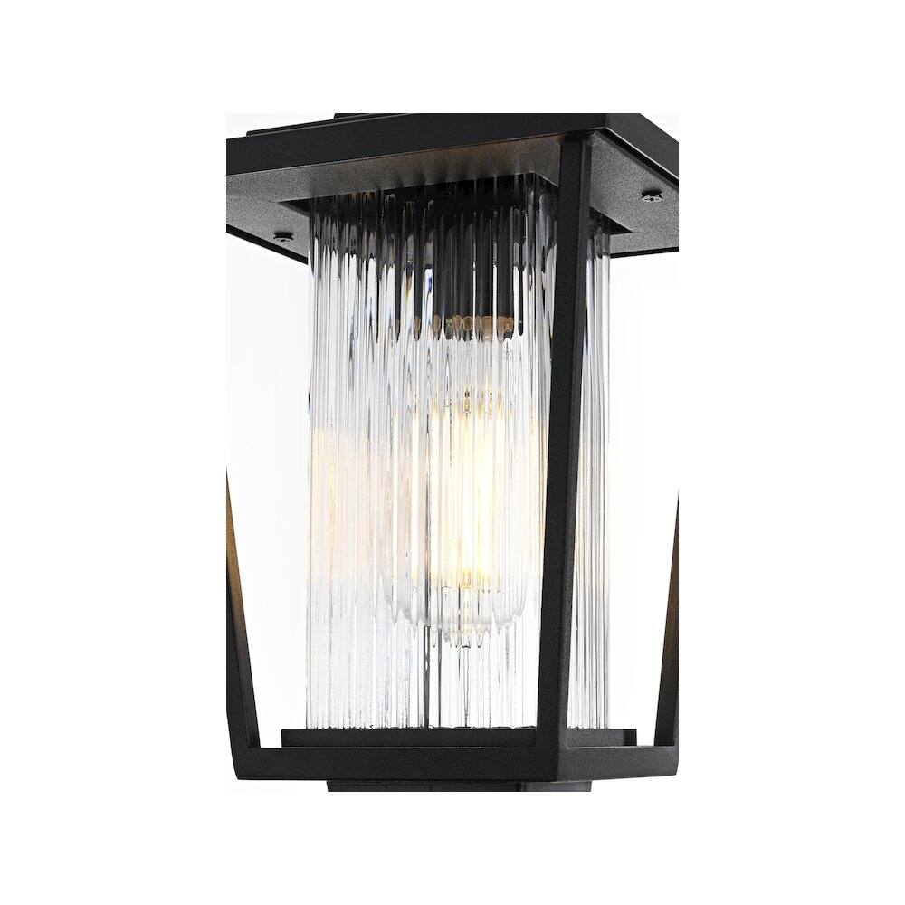 Alt View 2. Elegant Lighting - York 7 inch Outdoor Pendant in Black - Black.