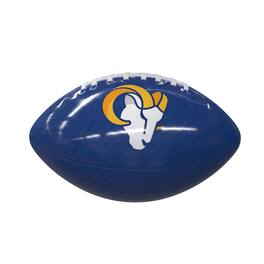 Logo Brands - Los Angeles Rams Rubber Glossy Mini Football - Multicolor