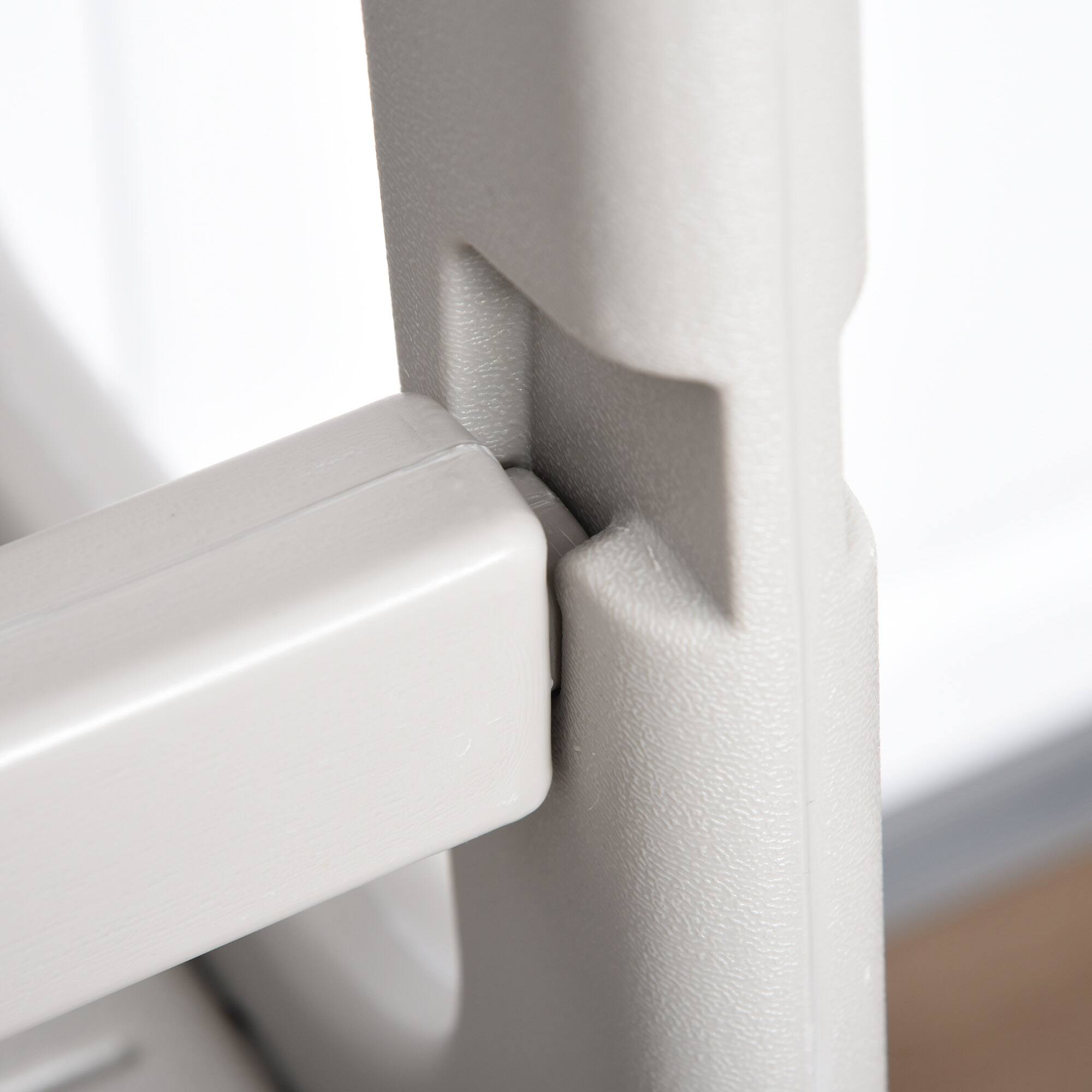 Alt View 5. Qaba - Toddler Tower, Adjustable Height, Kitchen Stool Helper, Anti-slip Mat, Step Stool, Kitchen, Bathroom - Gray.