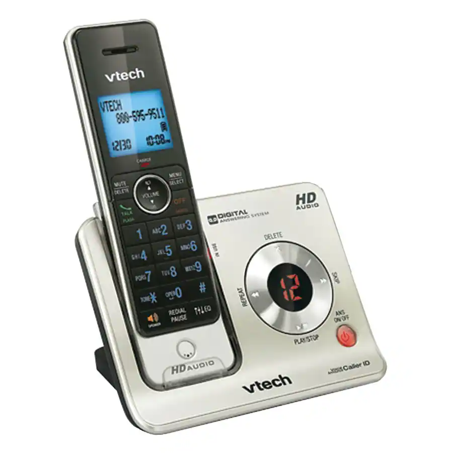 628 Vtech VTech LS6425 3 DECT 6.0 Cordless Voice Announce Answering System Silver ...