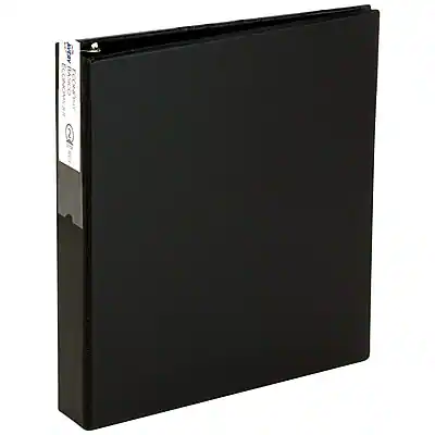 Front. Avery - 3" 3-Ring Non-View Binders - Black.