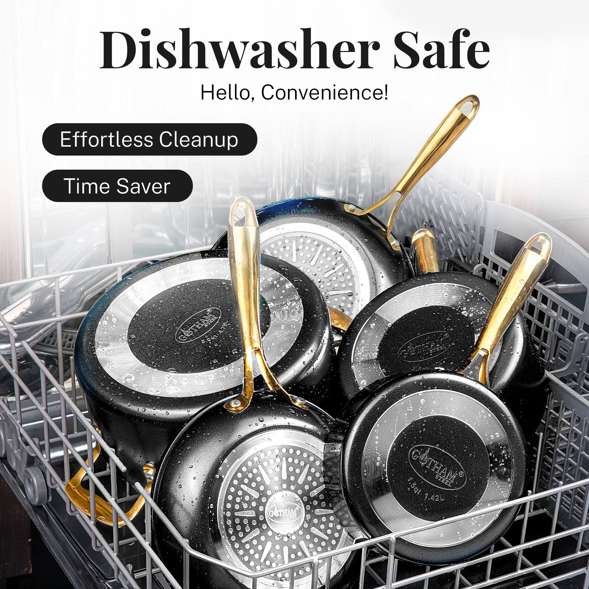 Dishwasher Safe
Hello, Convenience!
Effortless Cleanup
Time Saver
GTHAM GOTHAM STEEL 15qt 7.42L