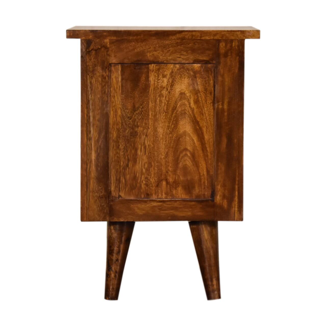 Alt View 5. Artisan Furniture - Artisan Furniture Solid Wood Chestnut Nightstand, 2 Drawers, Brown - Chestnut.