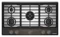 KitchenAid - 36 in. Wide 5 burners Gas Cooktop with Integrated Wok Grate - Black Ore