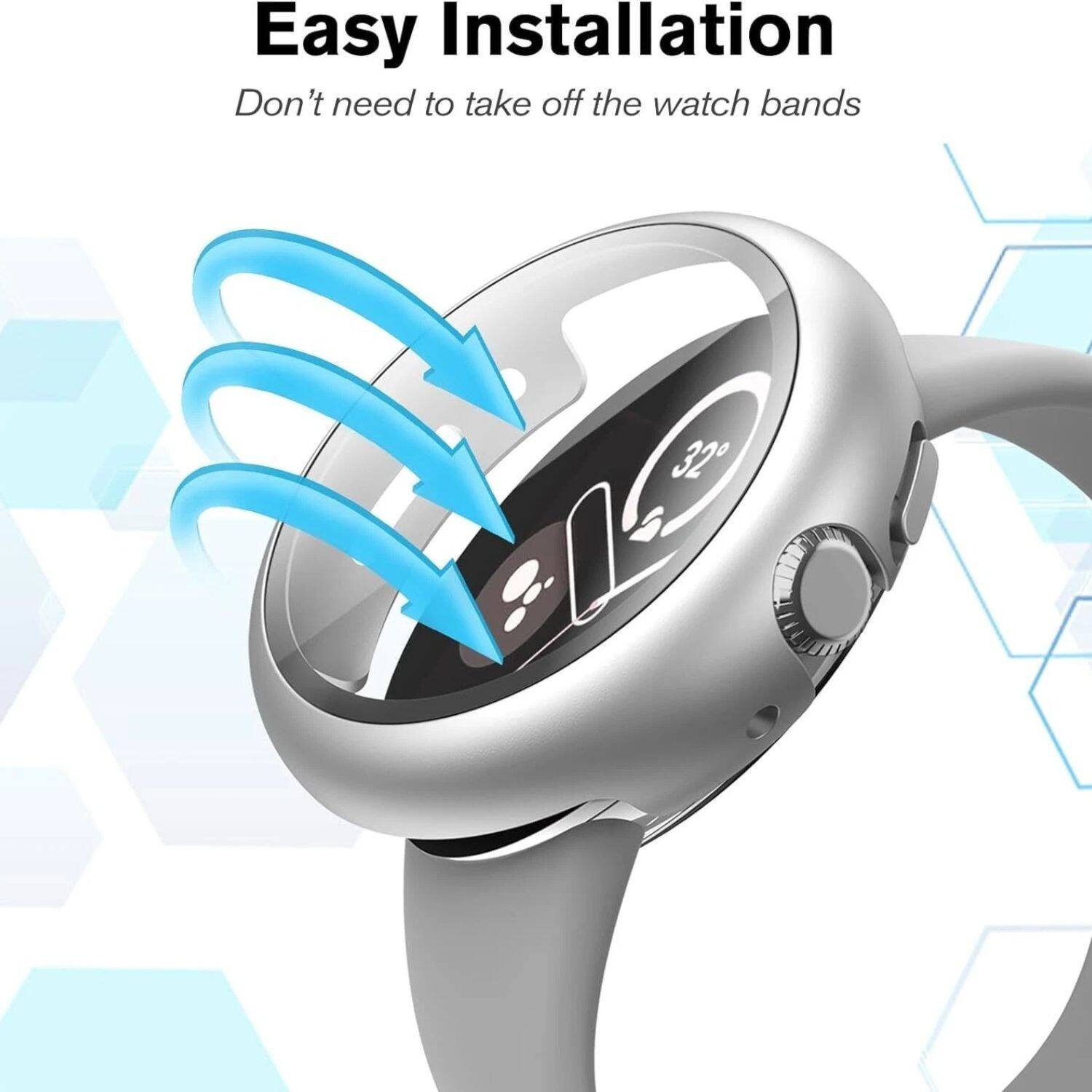 Easy Installation  
Don't need to take off the watch bands