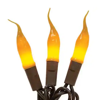 Front. BreeBe - *Silicone Lights Brown Cord 10ct - Yellow, Brown.