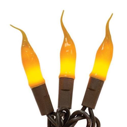 Front. BreeBe - *Silicone Lights Brown Cord 10ct - Yellow, Brown.