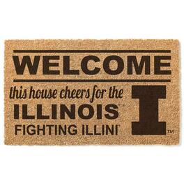 Jardine - Illinois Fighting Illini 18" x 30" Welcome Doormat - Brown