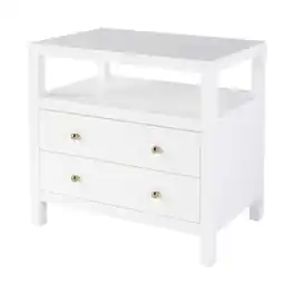 Butler Specialty - Nora 2-Drawer Wide Nightstand - White