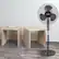 Alt View 2. Optimus - Optimus 16 in. Oscillating Stand Fan with Remote Control in Black - Black.