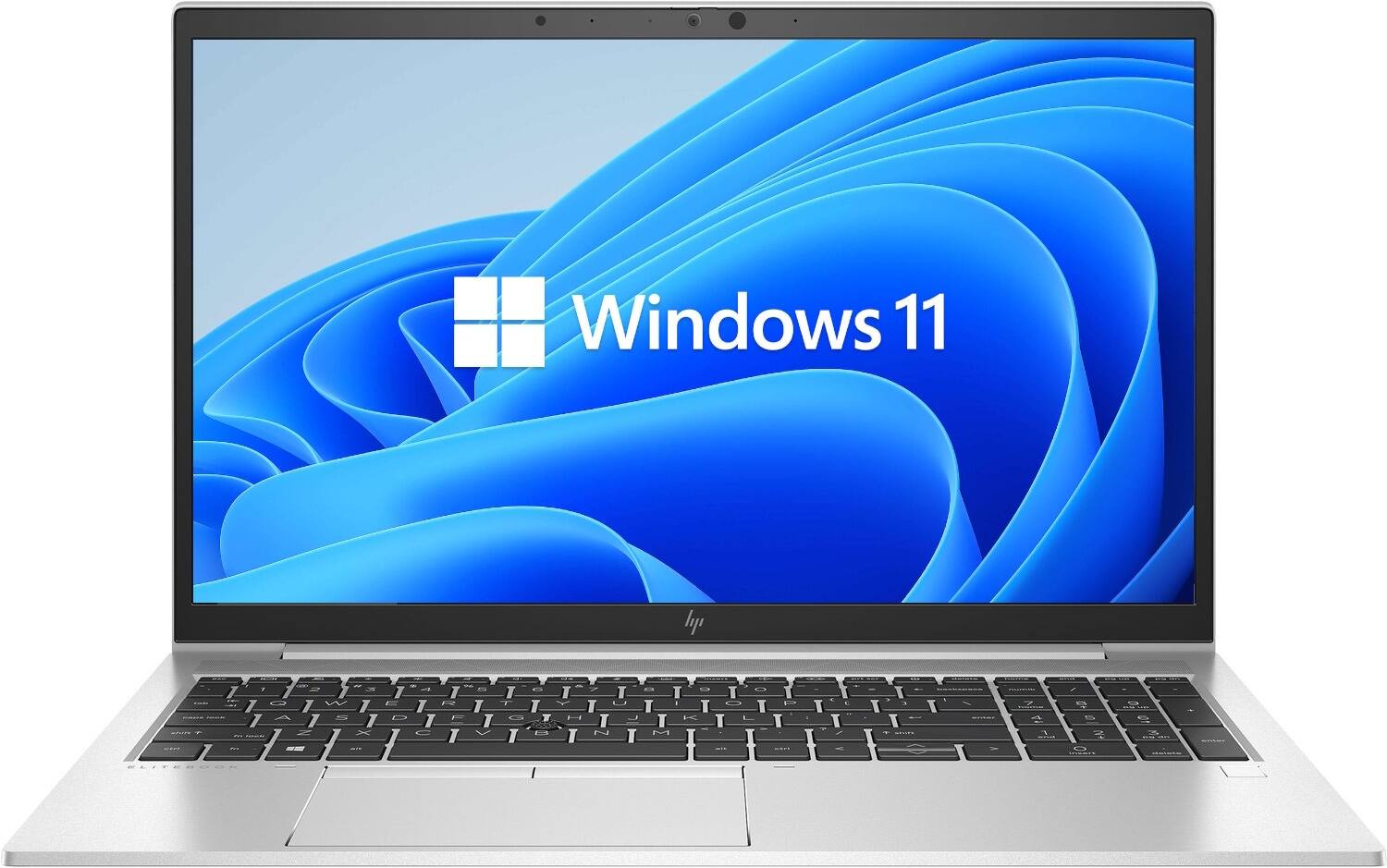 Windows 11 is the operating system displayed on the laptop screen.