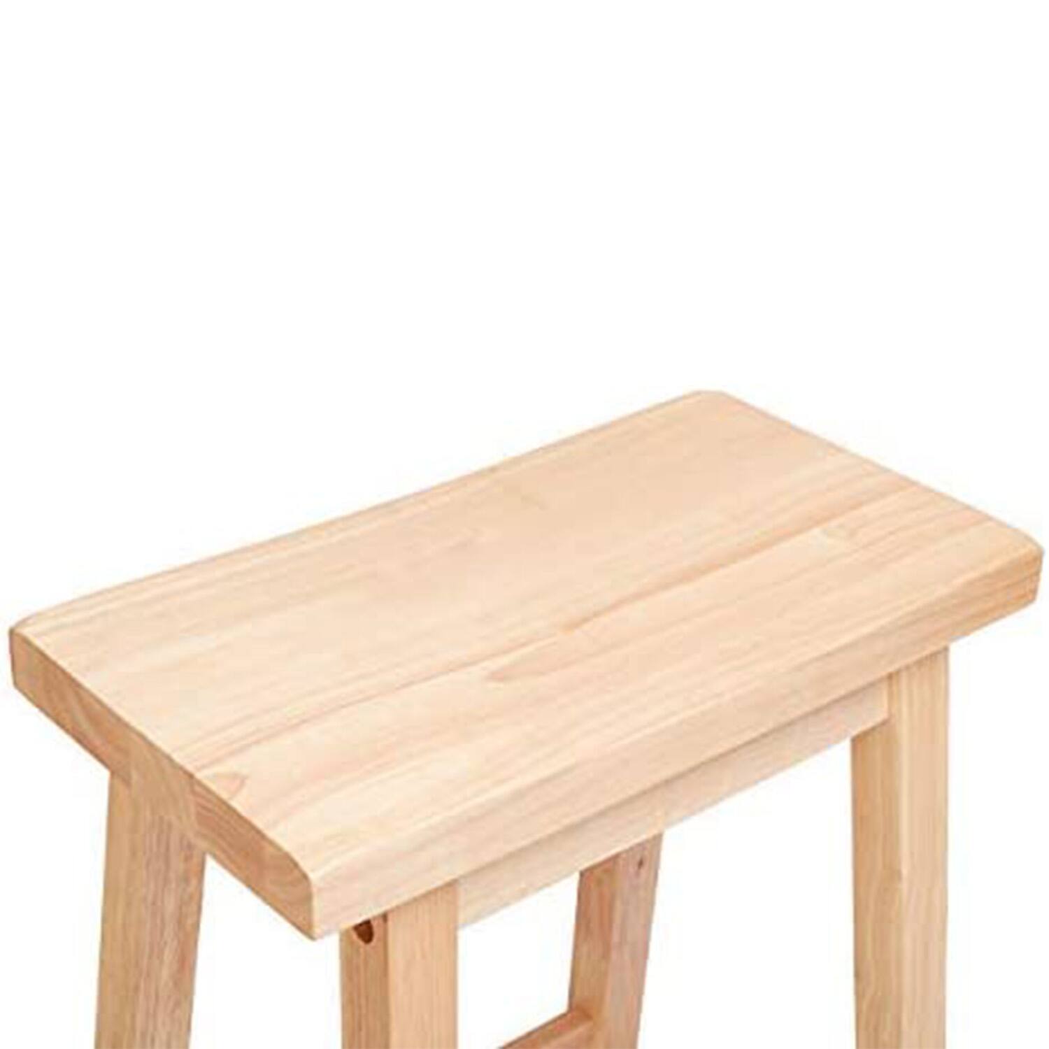 Alt View 4. PJ Wood - PJ Wood Classic Saddle-Seat 29 Inch Tall Kitchen Counter Stools, Natural - Natural.