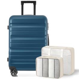 LOVMOR - ABS Hardshell Luggage Set Spinner Packing Cubes - Inky Blue