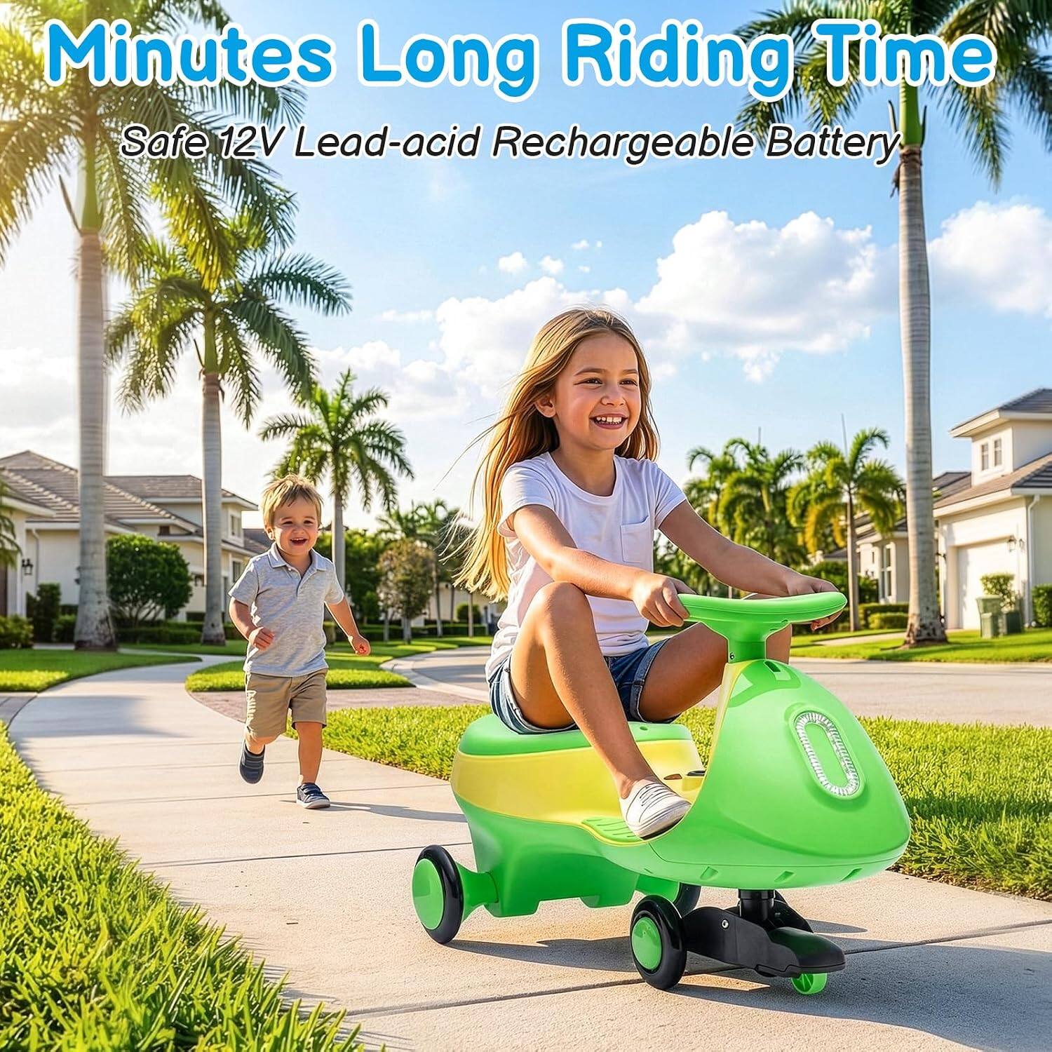Minutes Long Riding Time  
Safe 12V Lead-acid Rechargeable Battery