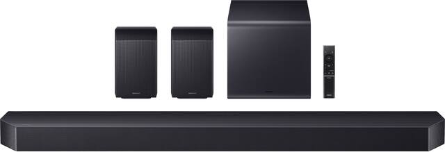 Samsung - Q-Series Soundbar HW Q990H/ZA 11.1.4 ch Subwoofer with Rear Speaker (2026) - Titan Black