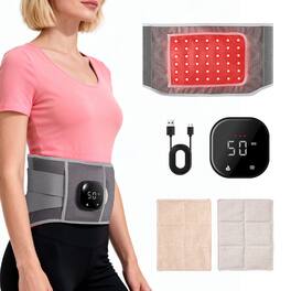 Morfone - 660nm Wireless Red Light Therapy Belt. Features timer settings and three adjustable intensity levels for full body use - Gray