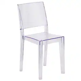 Emma + Oliver - Transparent Stacking Side Chair - Clear