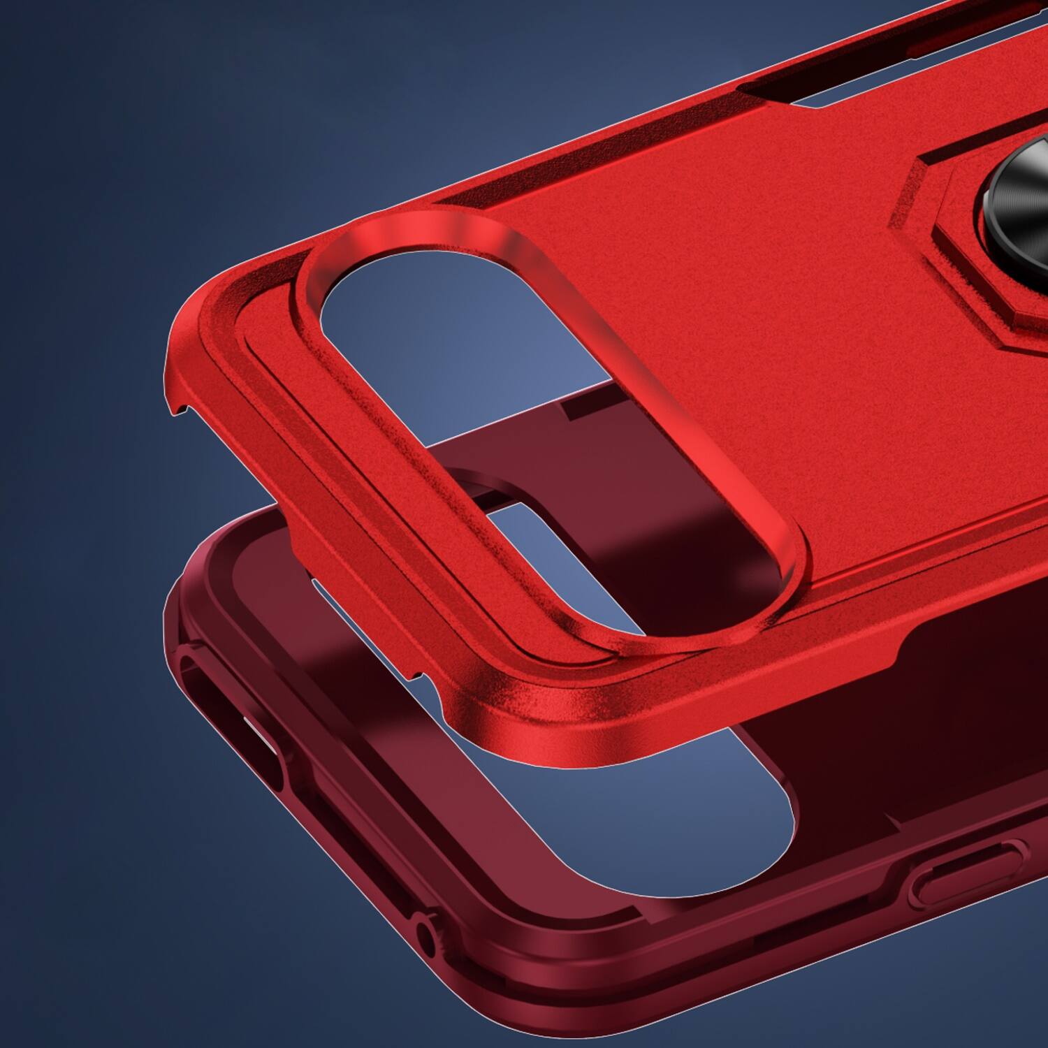 Alt View 17. SaharaCase - Raider Series Heavy-Duty Case for Google Pixel 9 and 9 Pro - Viper Red.
