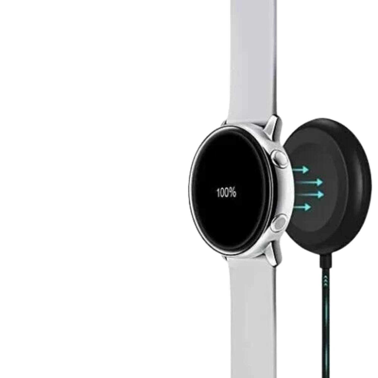 Back. Stock Preferred - Wireless Magnetic Charger Dock for Samsung Galaxy Watch - Black.