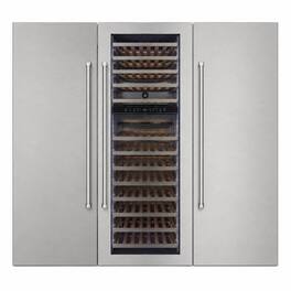 Kucht - 72 in. Refrigeration Set: 30 in Refrigerator, 18 in Freezer & 24 in Wine Cooler Panels Included - Stainless Steel