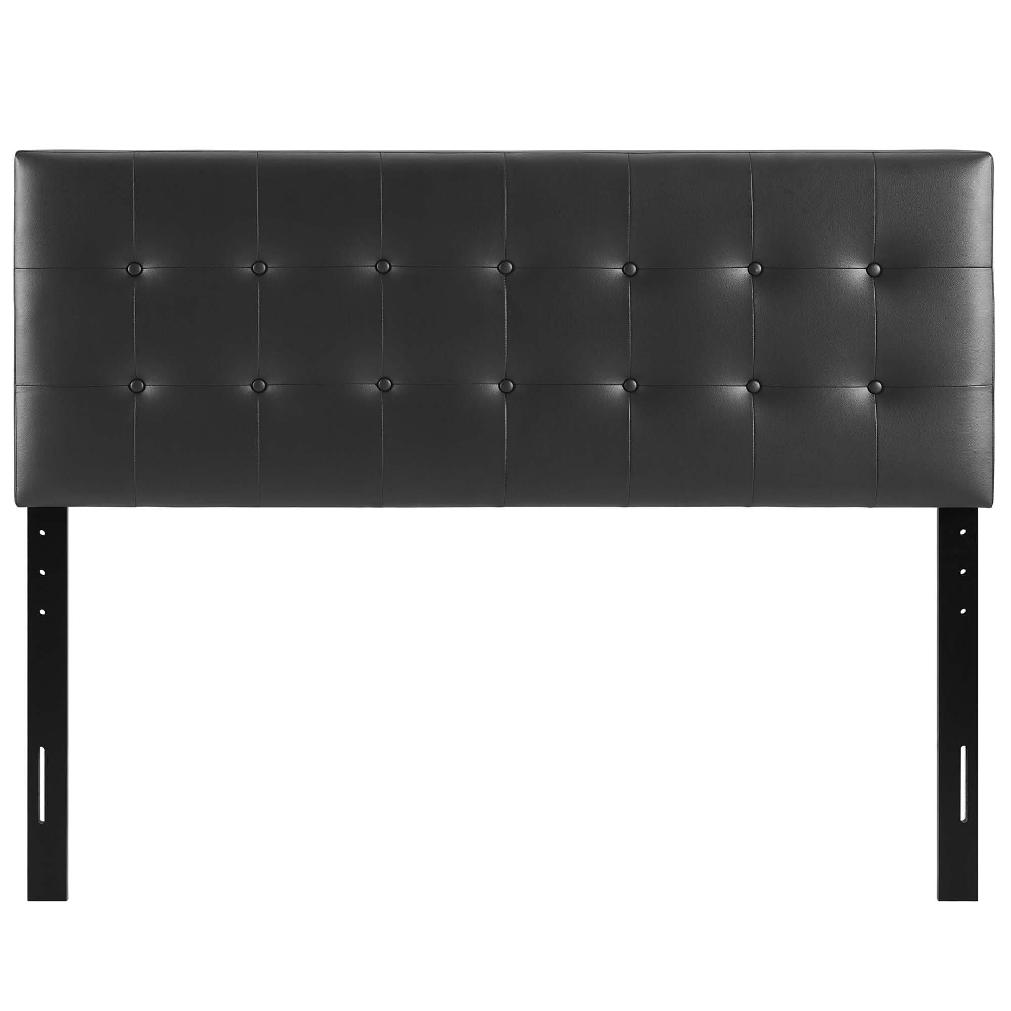 Alt View 2. Modway - Emily Upholstered Vinyl Full Headboard by Modway - Black.