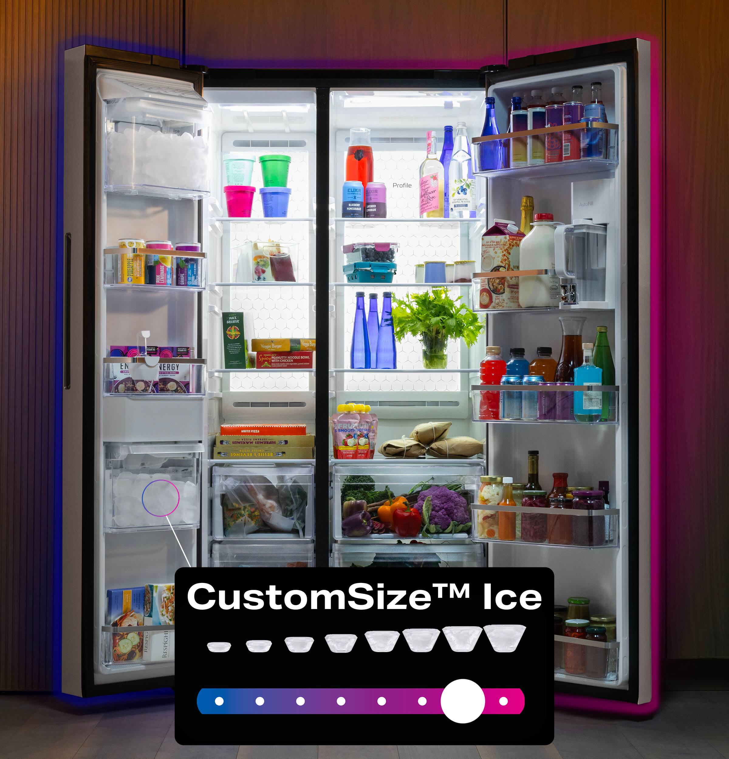 CLICE  
Profile  
- B ANIE  
- BEEK  
Vega 2096  
EN  
ERGY  
MOHNET 100% 1 100  
MENER  
FRUITUR  
... GETER SCHARL  
... DESIGN  BLIIIII  
CustomSize™ Ice CONTAIN RESPIGHI