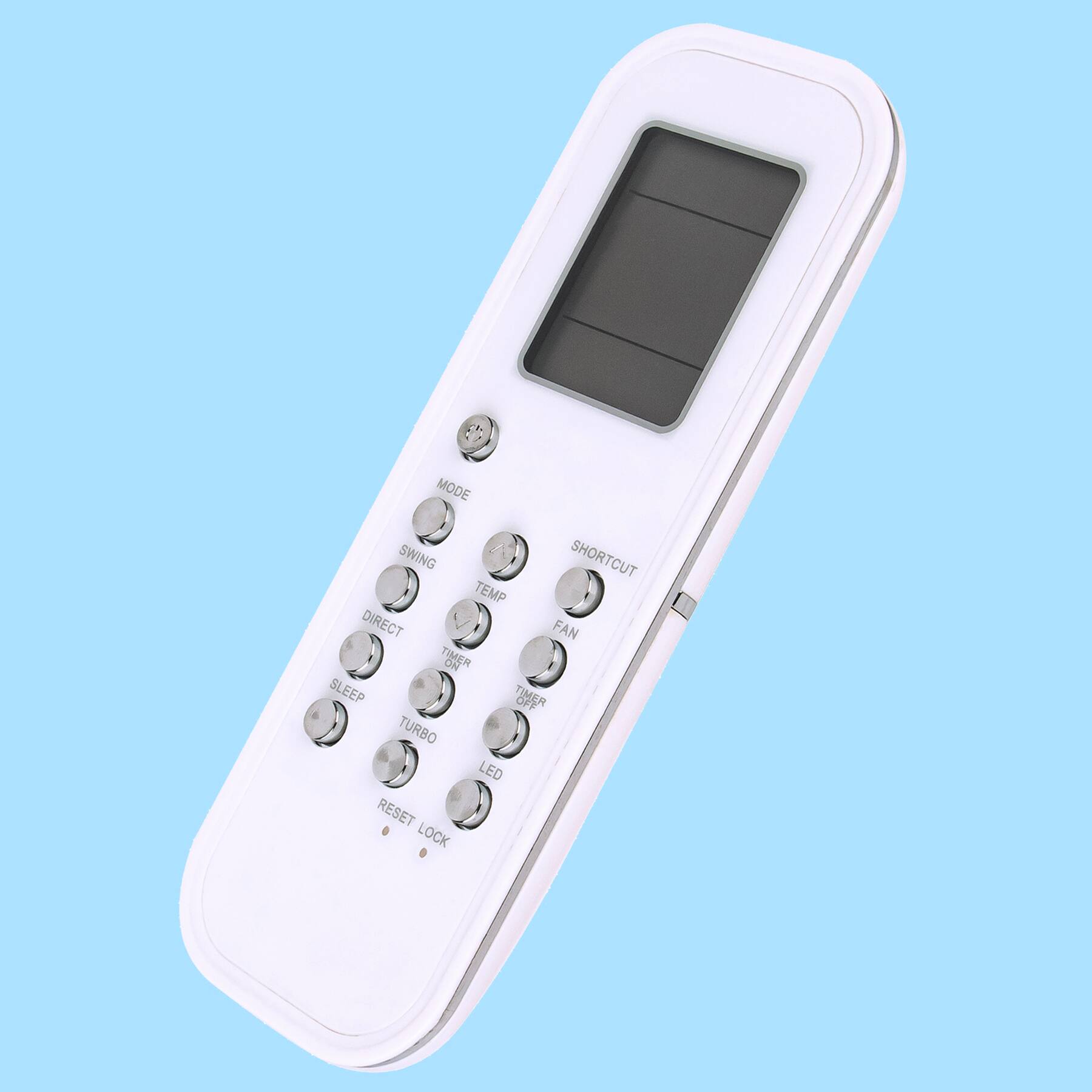 MODE SWING SHORTCUT TEMP DIRECT FAN TIMER SLEEP TURBO LED RESET LOCK