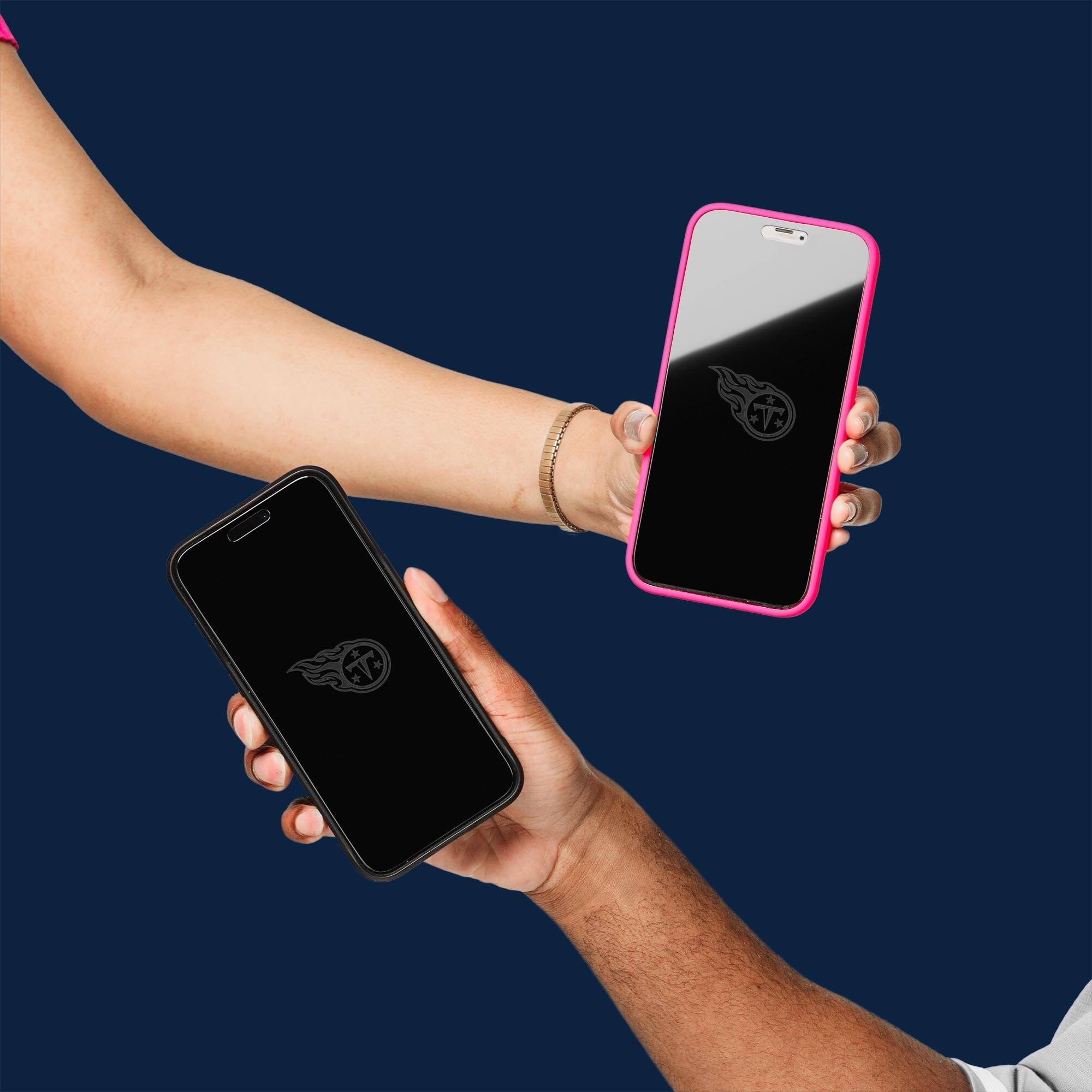 Alt View 3. Screen Skinz - Tennessee Titans Clear iPhone Screen Protector - 16 Pro Max - Multicolor.