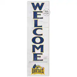 Jardine - Drexel Dragons 10'' x 35'' Indoor/Outdoor Welcome Sign - White