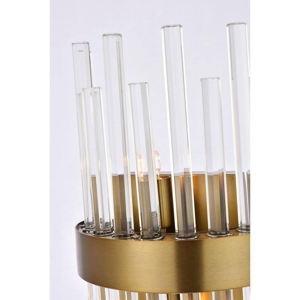 Back. Elegant Lighting - Dallas 2 light Gold and Clear Wall Sconce Clear Royal Cut Crystal - Gold And Clear.