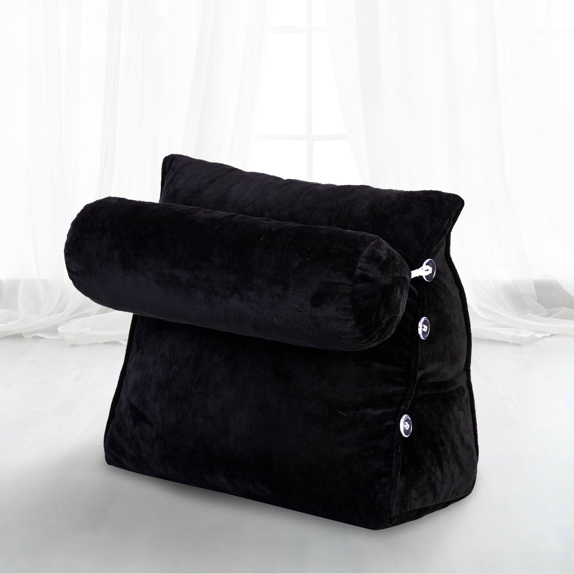 Alt View 9. Cheer Collection - Reading Wedge Pillow with Adjustable Bolster - Memory Foam Back Support for Couch or Bed - Leopard.