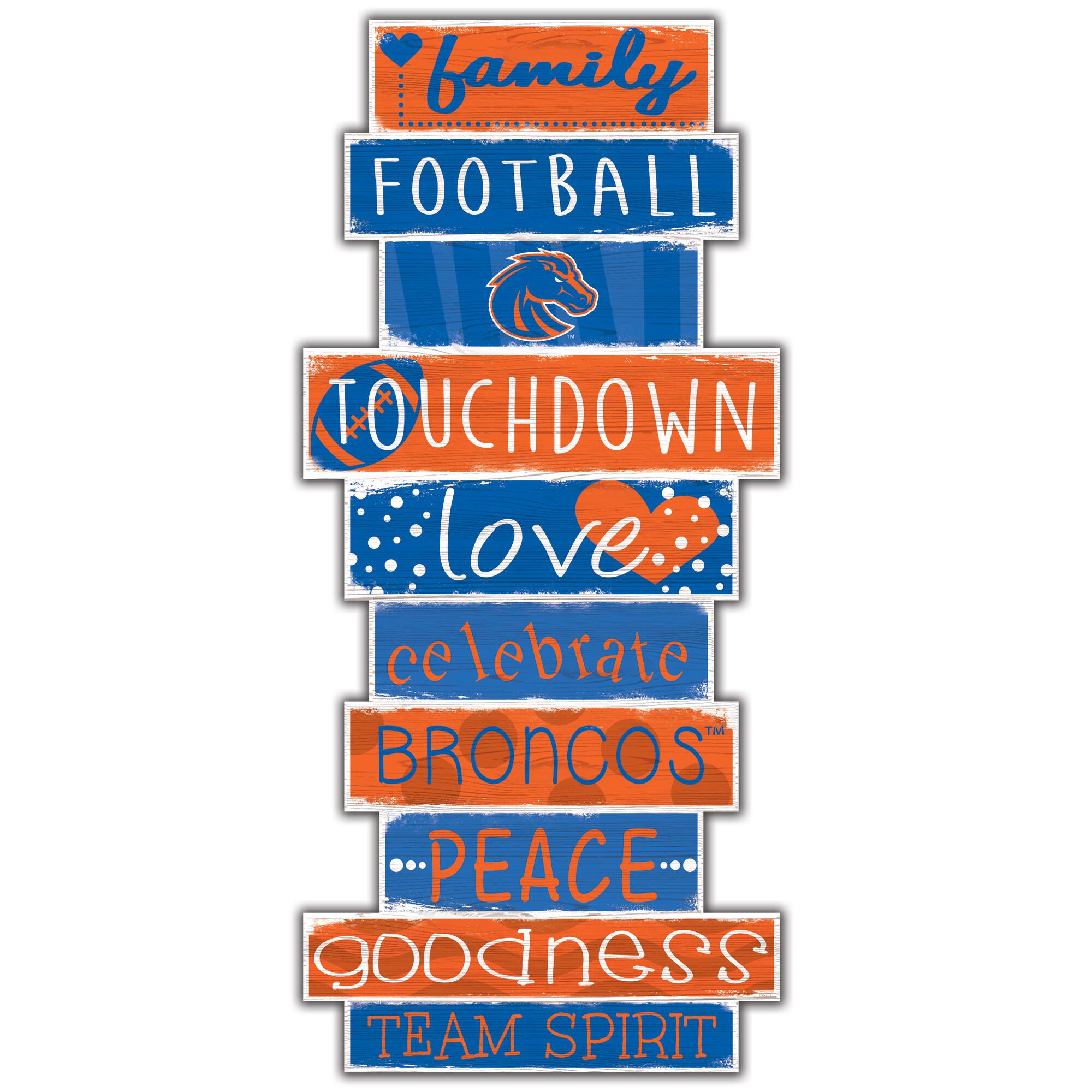 Boise State Broncos 5'' x 24'' Celebrations Stack Sign
