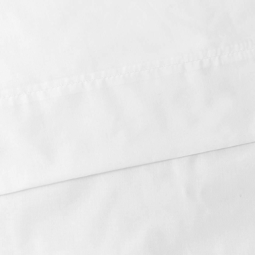 Left. Ellis Curtain - Ellis Classic Tailored Design in a Perma Press Fabric 3" Rod Pocket Tailored Pair with Ties 80"x96" White - White.