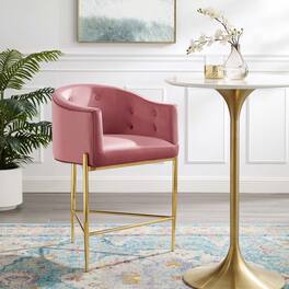 Savour Tufted Counter Stool by Modway - Dusty Rose