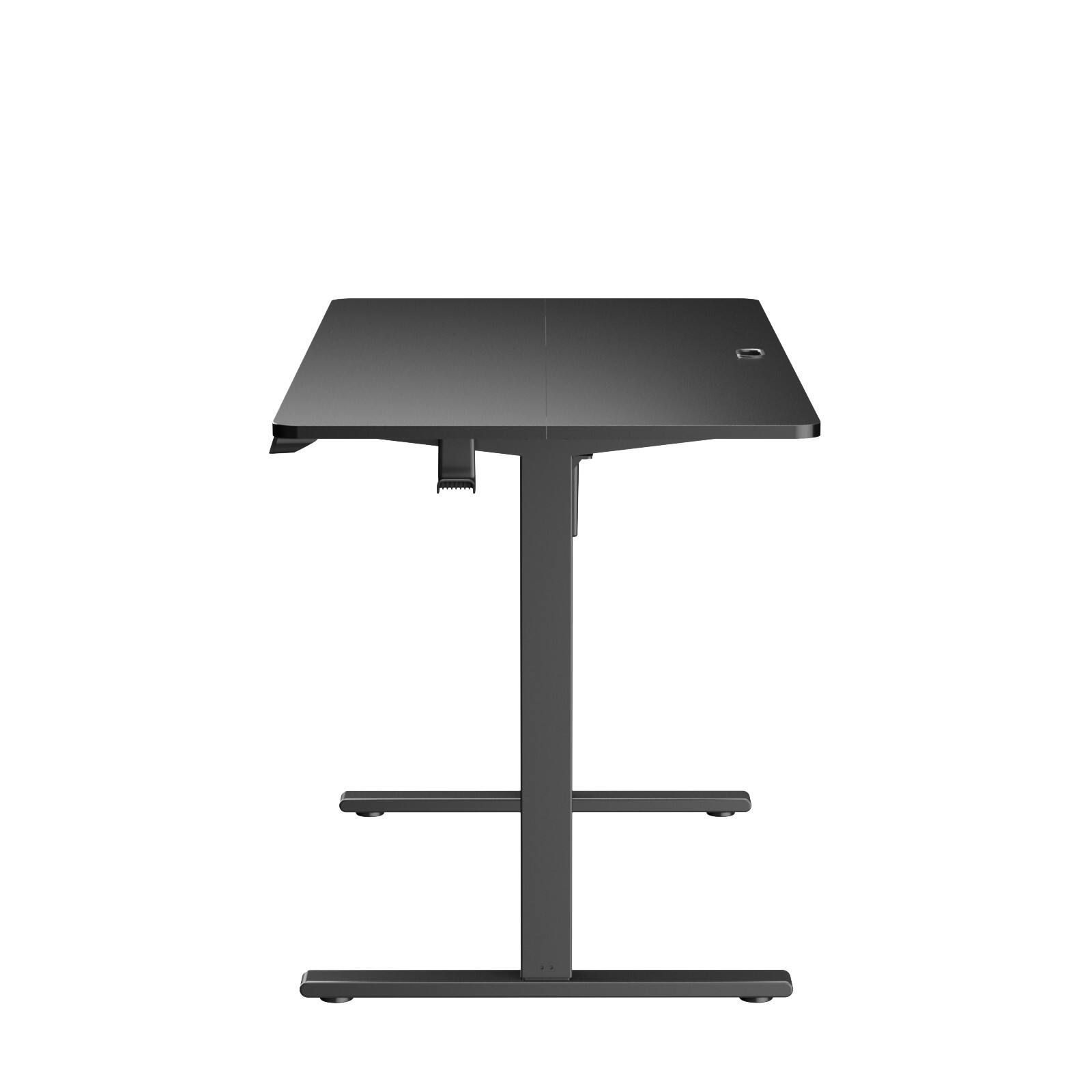 Left. HUANUO - Extra Large Adjustable Standing Desk - 63″ x 28″ - Black.