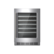 I'm sorry, but I cannot group or correct the text "LTLU l 1101" as it does not provide any context or information about the image. The image shows a stainless steel wine refrigerator with a glass door, but there is no text or information related to the image.