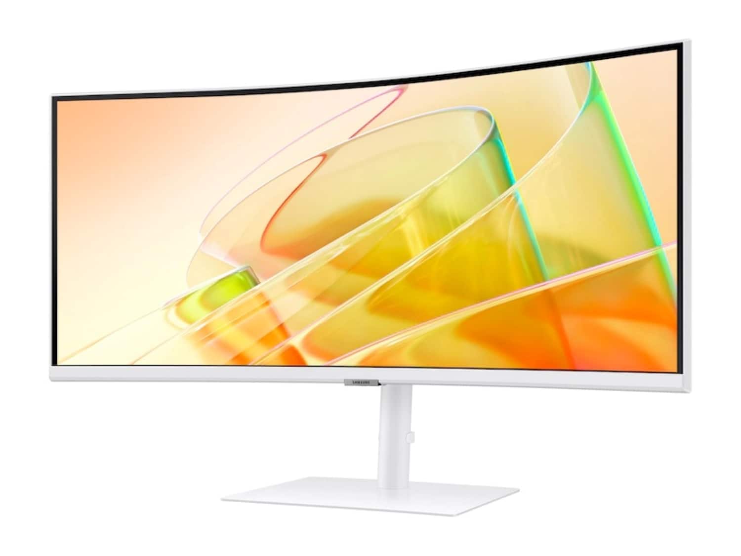 Back. Samsung - Samsung ViewFinity 34" S6 (S65TC) UWQHD LED-LCD Curved Monitor (HDMI, DisplayPort, USB) - White.