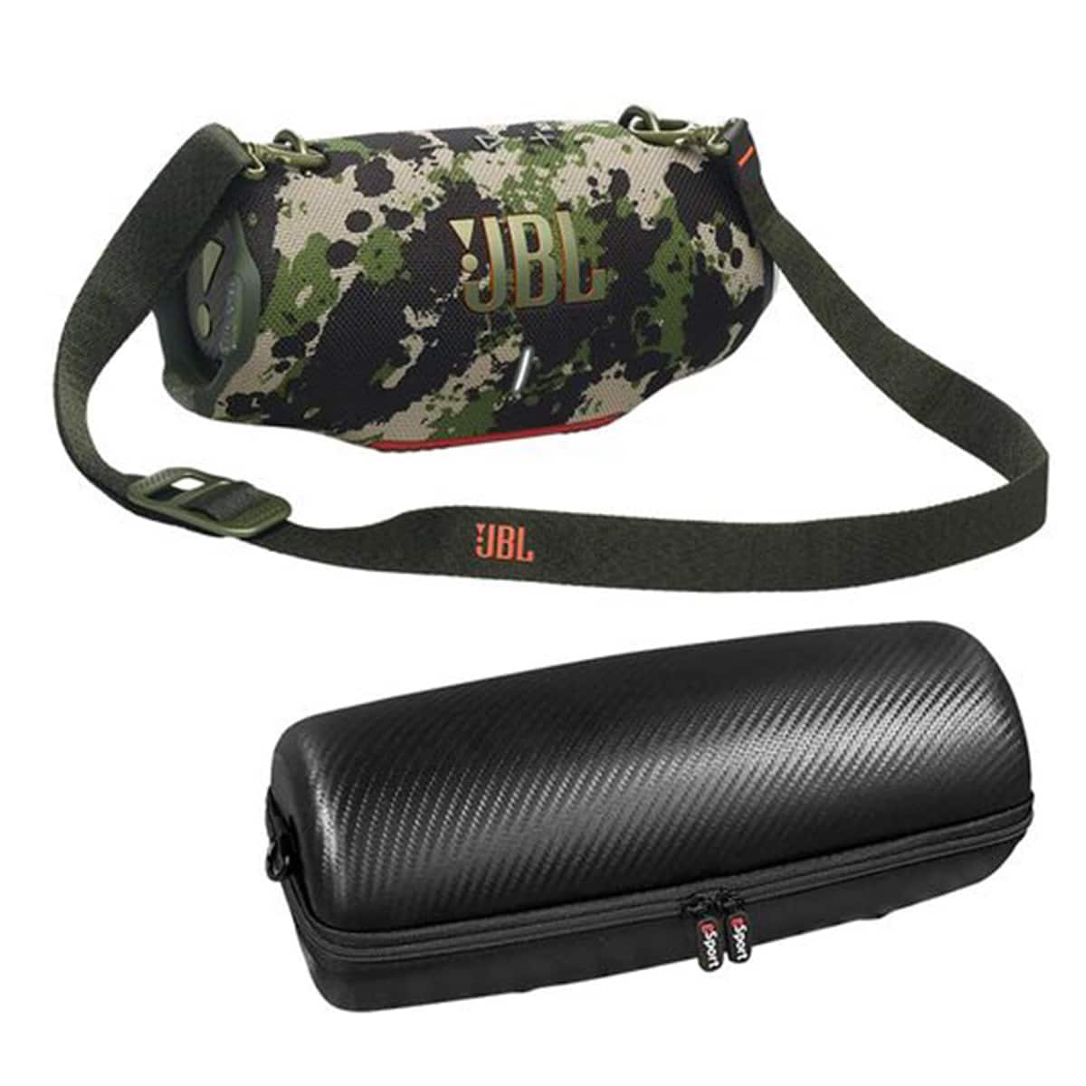 JBL - Xtreme 4 Bluetooth Speaker with gSport Carbon Fiber Case (Camo) - Camouflage