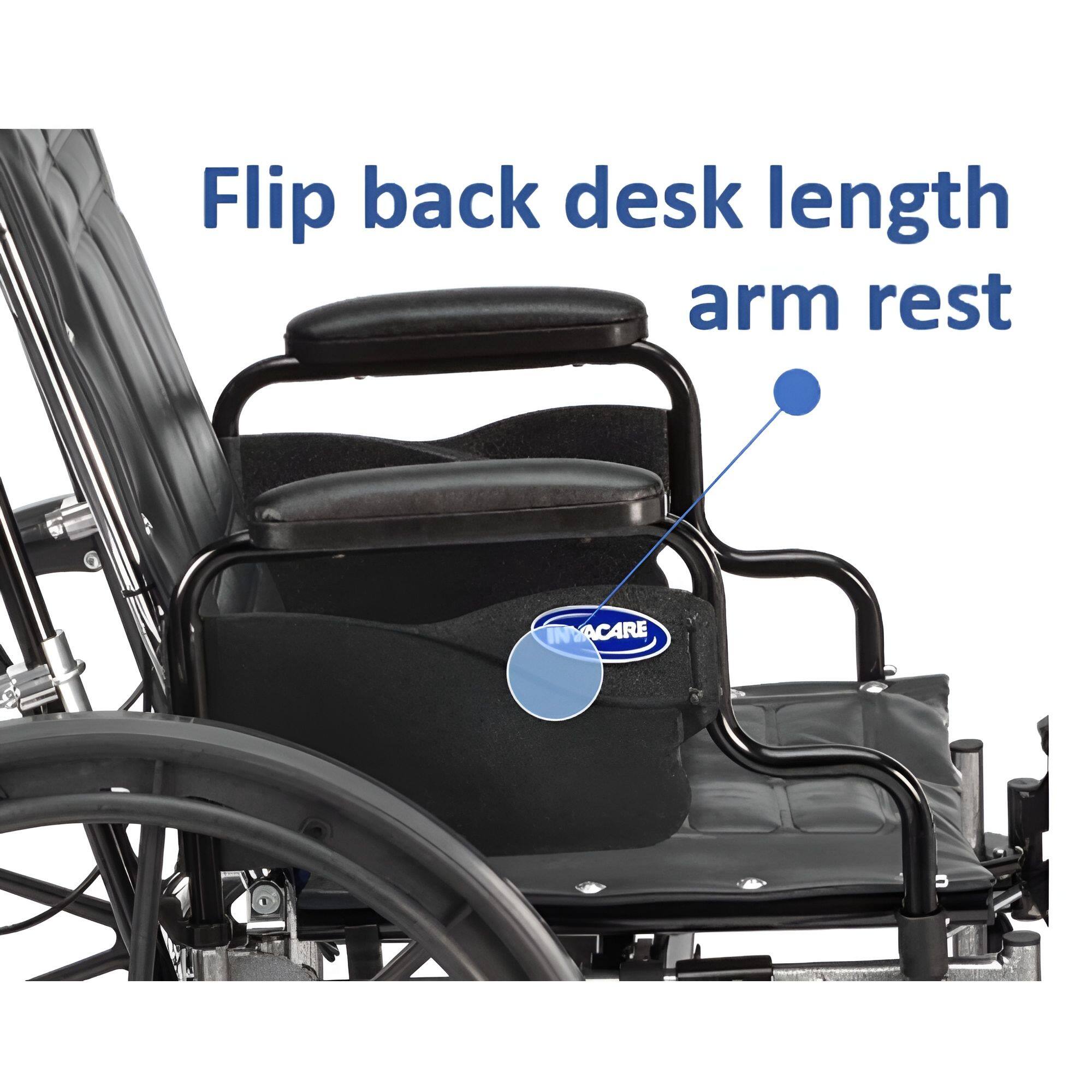 Flip back desk length arm rest

INVACARE