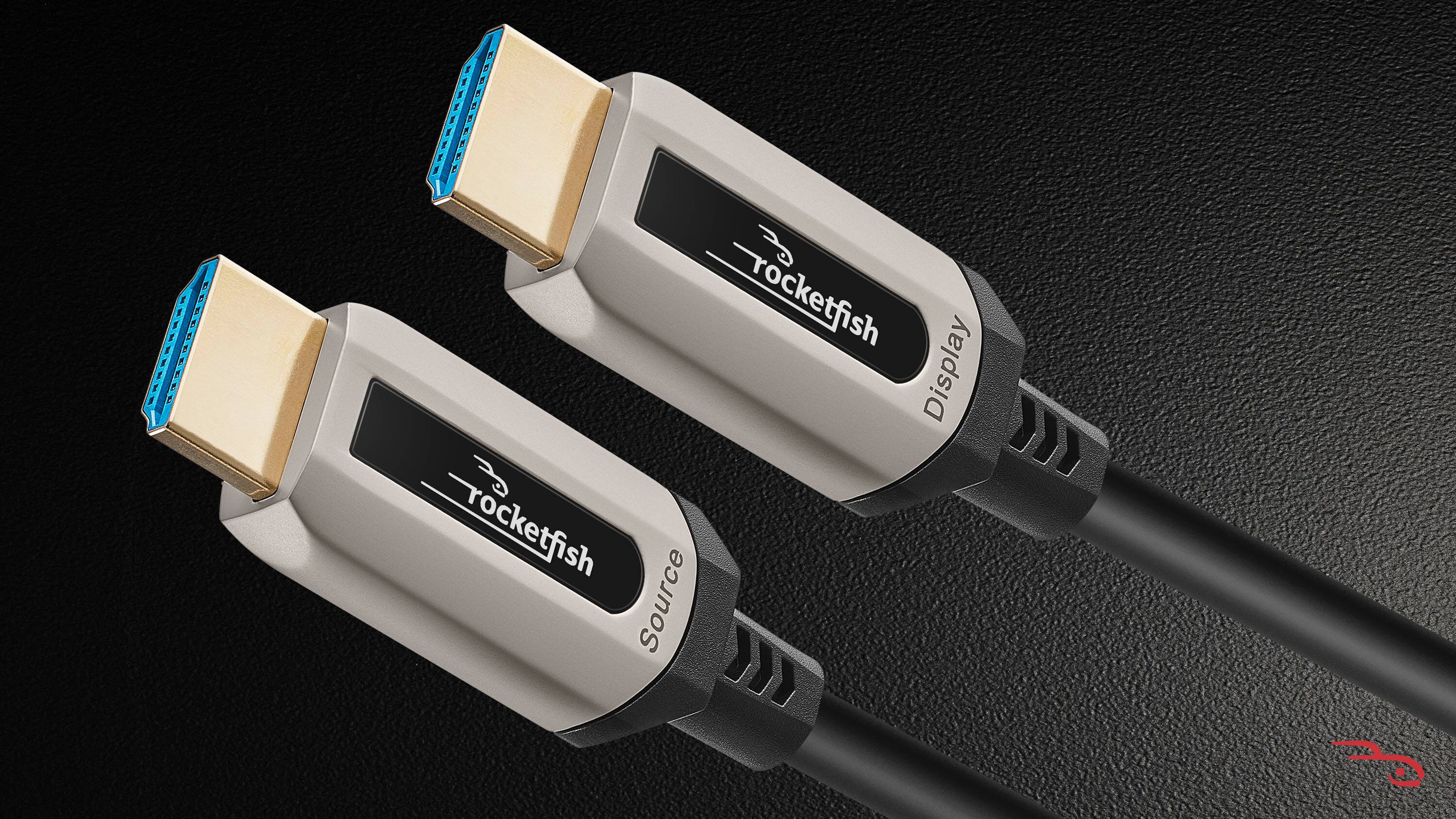 The text on the image reads: "Rocketfish Display Cable."