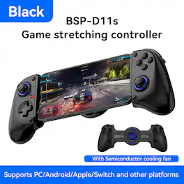 Cluzine - Hall Trigger Wireless Gaming Controller for Consoles and Mobile Phones - Black