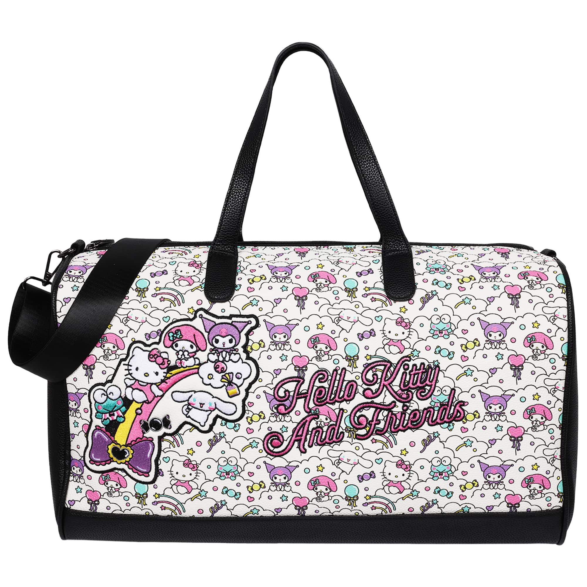 Ful - Sanrio Hello Kitty and Friends “Sugar Rush” White Weekender Duffel - Black