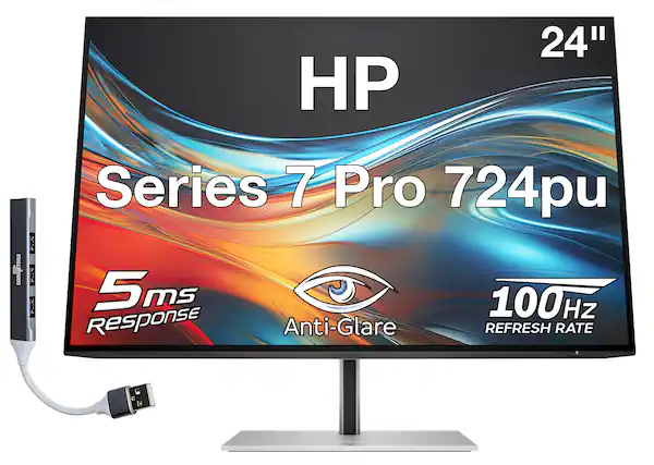 HP Series 7 Pro 724pu 24" 5ms Response Anti-Glare 100Hz Refresh Rate