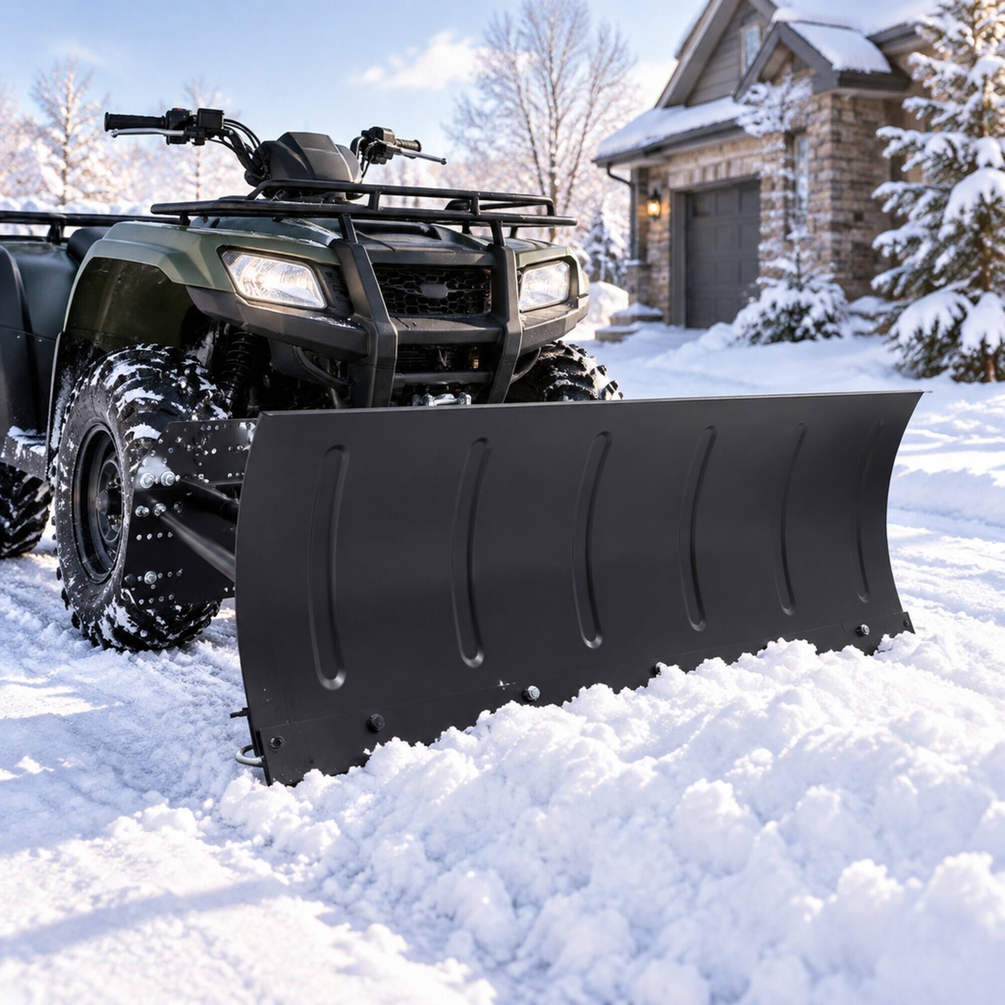 RYHNUYNE ATV UTV Kit, 55 in Heavy Duty Steel Blade, 5 Position ...
