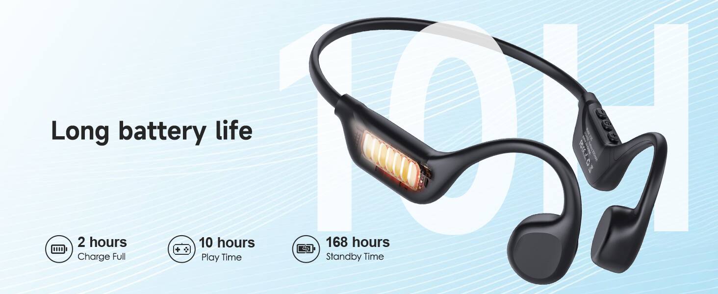 Long battery life

- 2 hours Charge Full
- 10 hours Play Time
- 168 hours Standby Time