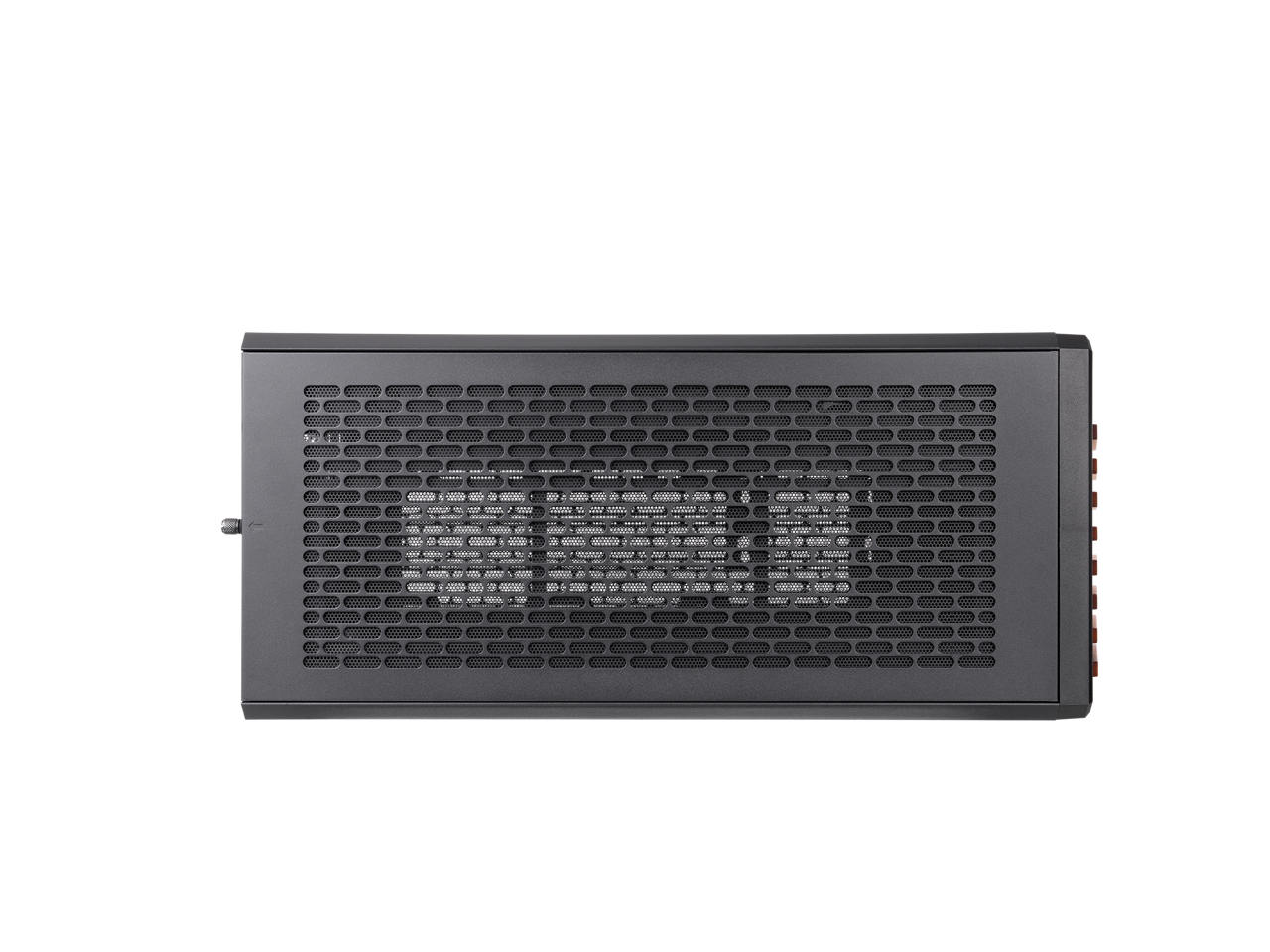 Alt View 6. Thermaltake - Thermaltake TR200 WS mATX/mITX 6" LCD Wood Trim 360mm AIO 365mm GPU Black - Black.