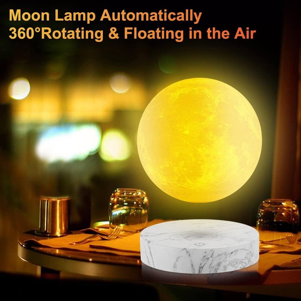 Moon Lamp Automatically 360° Rotating & Floating in the Air